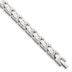 Stainless Steel Brushed and Polished 8.5-inch Bracelet