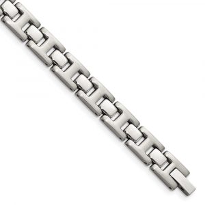 Stainless Steel Brushed and Polished 8.5-inch Bracelet