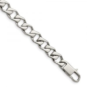 Stainless Steel Polished Fancy Link 8.5-inch Bracelet