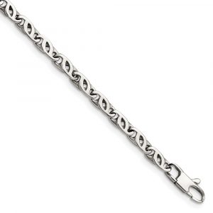 Stainless Steel Polished Fancy Link 7.5-inch Bracelet