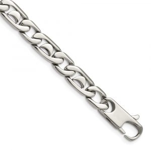 Stainless Steel Polished Fancy Link 8.5-inch Bracelet