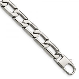 Stainless Steel Polished Open Link 8.5-inch Bracelet