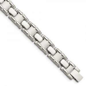 Stainless Steel Brushed and Polished 8.75-inch Bracelet
