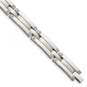 Stainless Steel Brushed and Polished 8.5-inch Bracelet