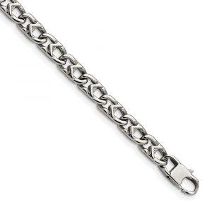 Stainless Steel Polished 6mm 8.5-inch Bracelet