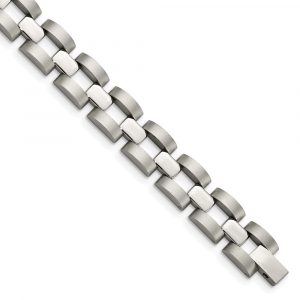 Stainless Steel Brushed and Polished 8.25-inch Bracelet