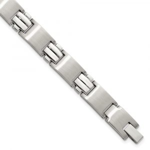 Stainless Steel Brushed and Polished 8.25-inch Bracelet