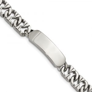 Stainless Steel Polished 8.5-inch ID Bracelet