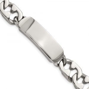 Stainless Steel Polished 8.5-inch ID Bracelet