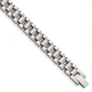 Stainless Steel Brushed and Polished 8.5-inch Bracelet