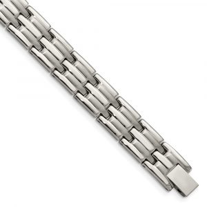 Stainless Steel Brushed and Polished 8.5-inch Bracelet