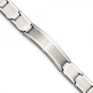 Stainless Steel Brushed and Polished 8.25-inch ID Bracelet