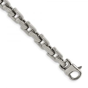 Stainless Steel Polished 8.5-inch Bracelet