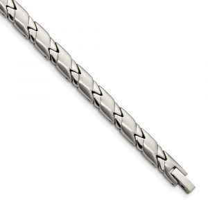 Stainless Steel Brushed and Polished 8.25-inch Bracelet