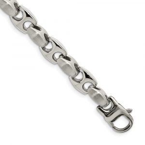 Stainless Steel Brushed and Polished 8.25-inch Bracelet