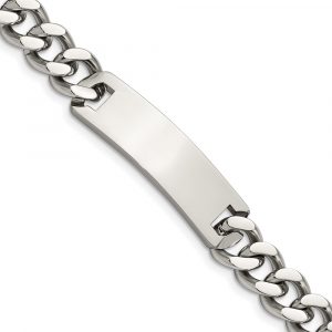 Stainless Steel Polished 7.75-inch ID Bracelet