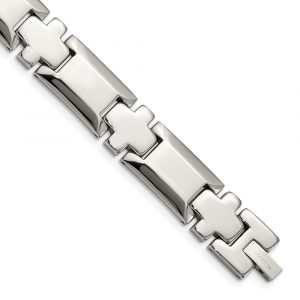 Stainless Steel Polished 8.5-inch Bracelet