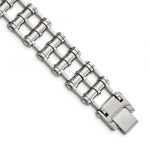 Stainless Steel Polished 8.5-inch Bracelet