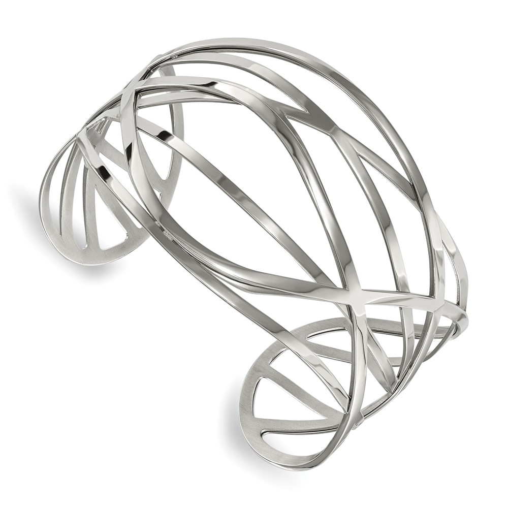 Stainless Steel Polished Cuff Bangle