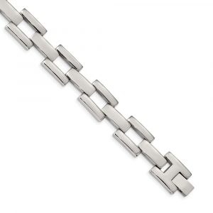 Stainless Steel Polished Open Link 8.5-inch Bracelet