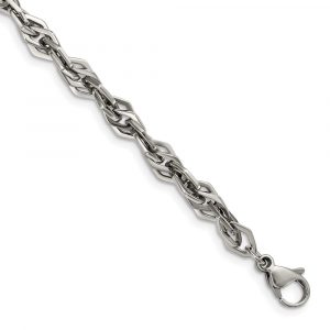 Stainless Steel Polished 9-inch Bracelet