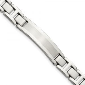 Stainless Steel Brushed and Polished 8.25-inch ID Bracelet