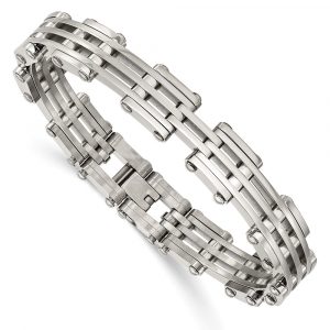 Stainless Steel Polished 7.75-inch Bracelet