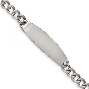 Stainless Steel Polished 8.25-inch ID Bracelet