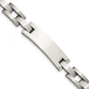 Stainless Steel Brushed and Polished 9.25-inch ID Bracelet
