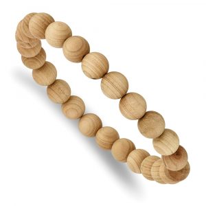 Stretch Bead Cypress Wood Bracelet