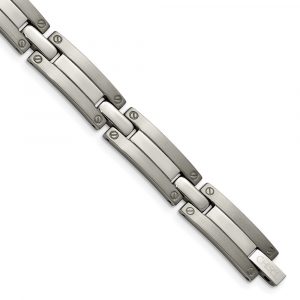 Titanium Brushed and Polished 8.5-inch Bracelet