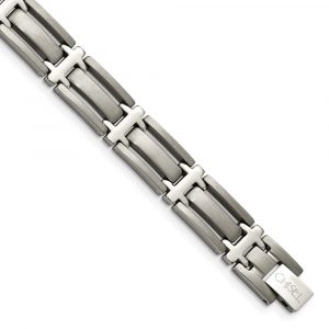 Titanium Brushed and Polished 8.75-inch Bracelet