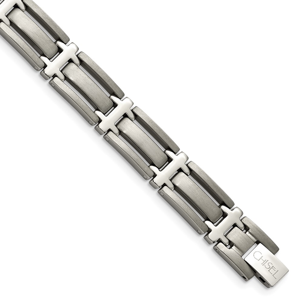Titanium Brushed and Polished 8.75-inch Bracelet