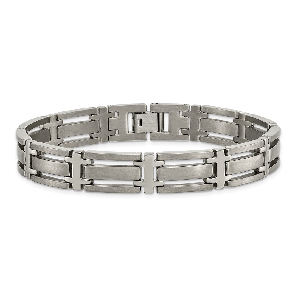 Titanium Brushed and Polished 8.75-inch Bracelet - Image 4