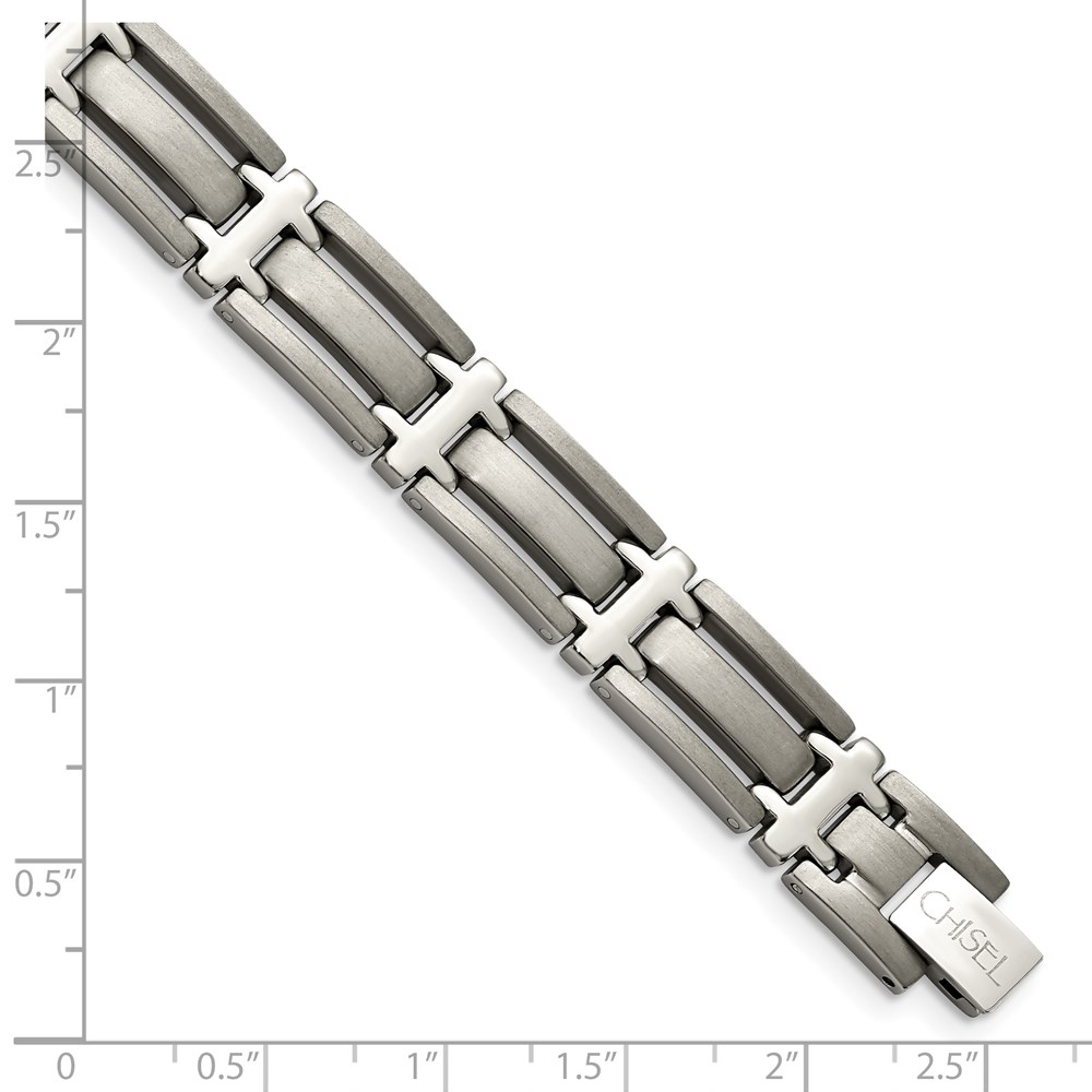 Titanium Brushed and Polished 8.75-inch Bracelet - Image 5