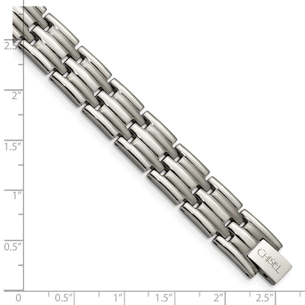 Titanium Brushed and Polished 8.5-inch Bracelet - Image 5