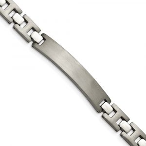 Titanium Brushed and Polished 8.5-inch ID Bracelet