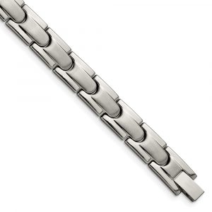 Titanium Brushed and Polished 8.5-inch Link Bracelet