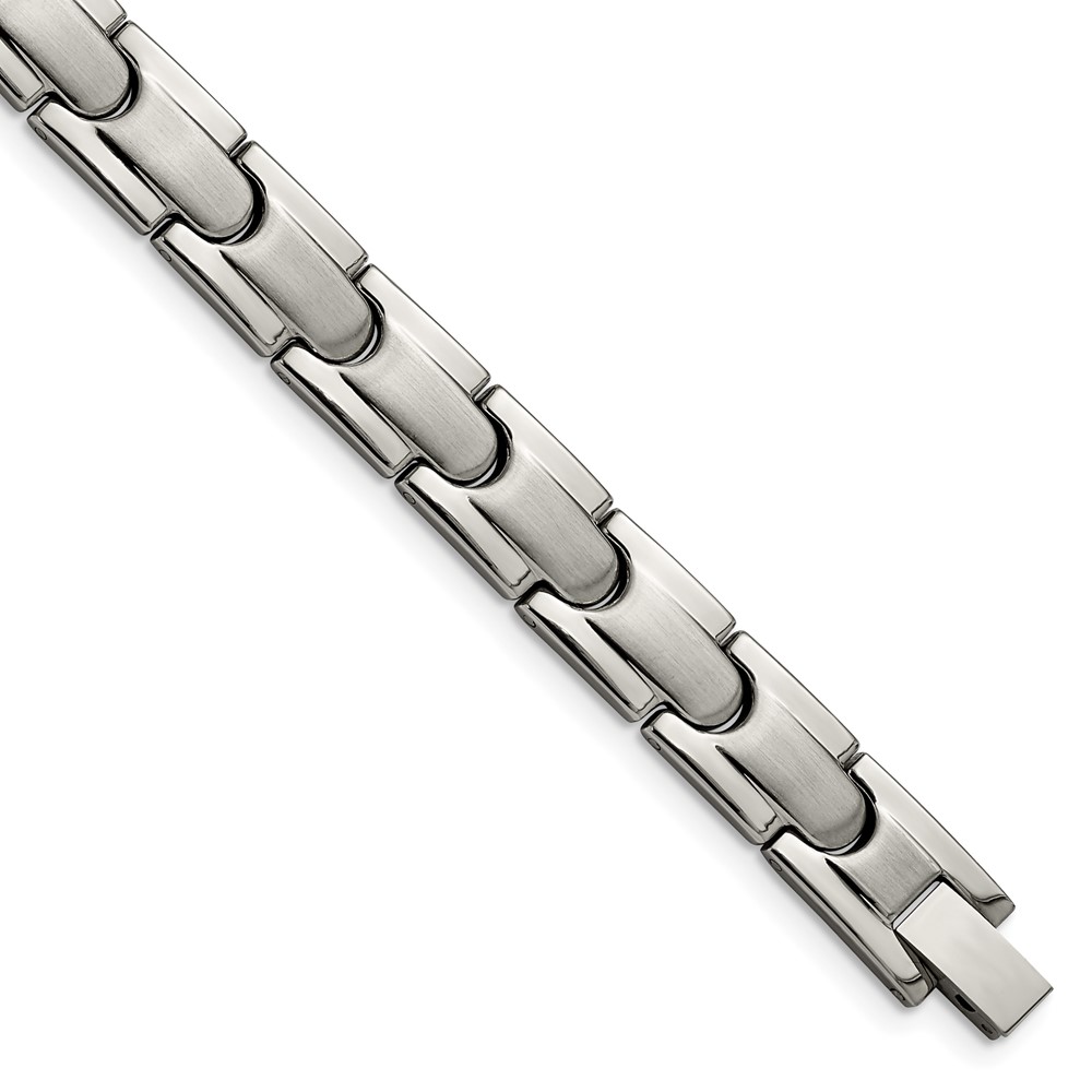 Titanium Brushed and Polished 8.5-inch Link Bracelet