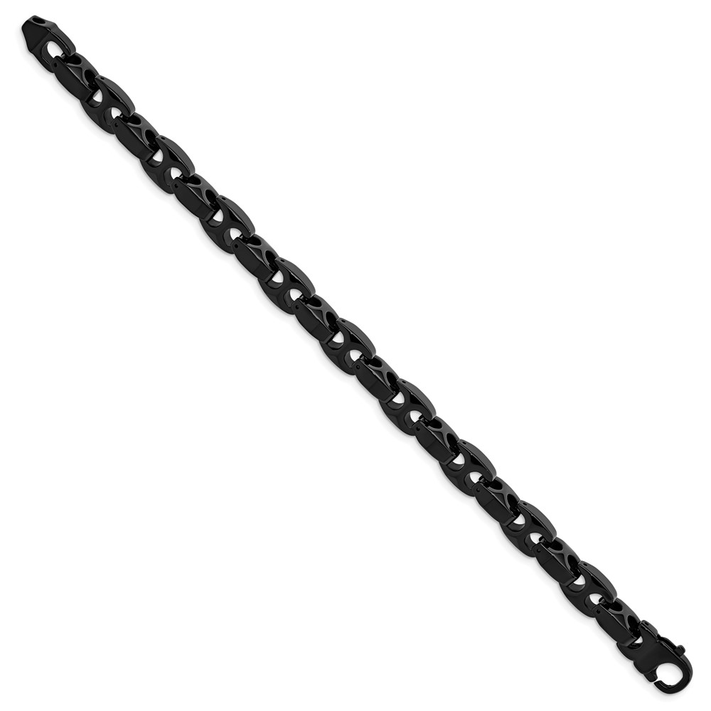 Tungsten Polished Black IP-plated 9-inch Bracelet - Image 3