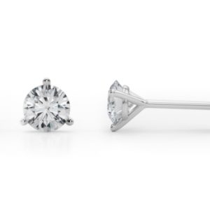 1/2 CTTW 14K 3-Prong Lab-Grown Diamond Martini Studs