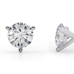 2 CTTW 14K 3-Prong Lab-Grown Diamond Martini Studs