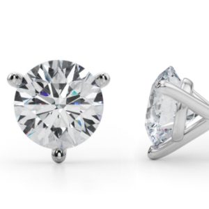 4 CTTW 14K 3-Prong Lab-Grown Diamond Martini Studs