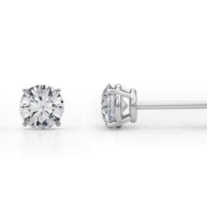 1/2 CTTW 14K 4-Prong Lab-Grown Diamond Basket Studs