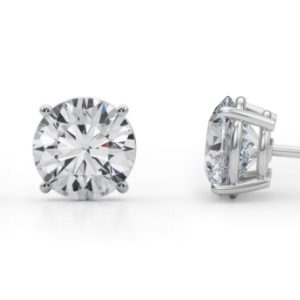 2 CTTW 14K 4-Prong Lab-Grown Diamond Basket Studs
