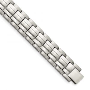 Stainless Steel Brushed and Polished 8.5-inch Bracelet