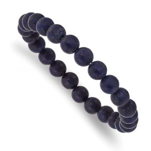 Lapis Agate Beaded Stretch Bracelet