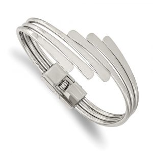 Stainless Steel Polished Hinged Bangle