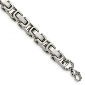 Stainless Steel Brushed and Polished 8.5-inch Bracelet