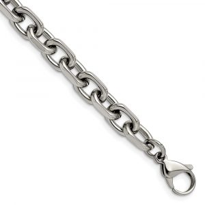 Stainless Steel Polished 8.5mm 8.75-inch Cable Bracelet